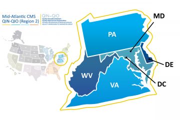 map of the mid-atlantic CMS QIN-QIO (region 2)