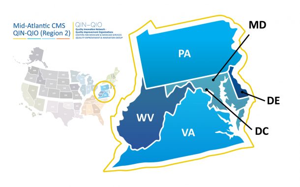 Map of the mid-atlantic cms qin-qio (region 2)