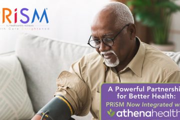 Man checking blood pressure at home
