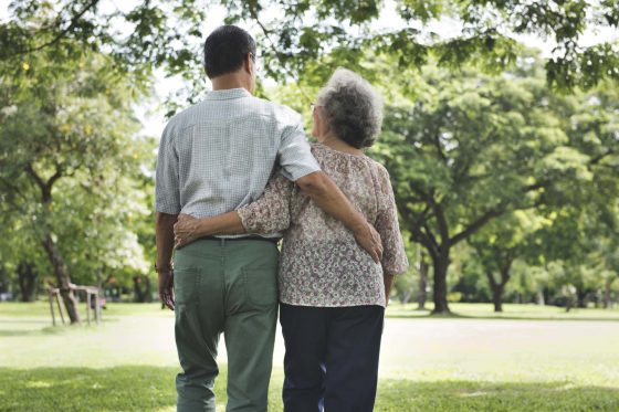 Senior couple in the park